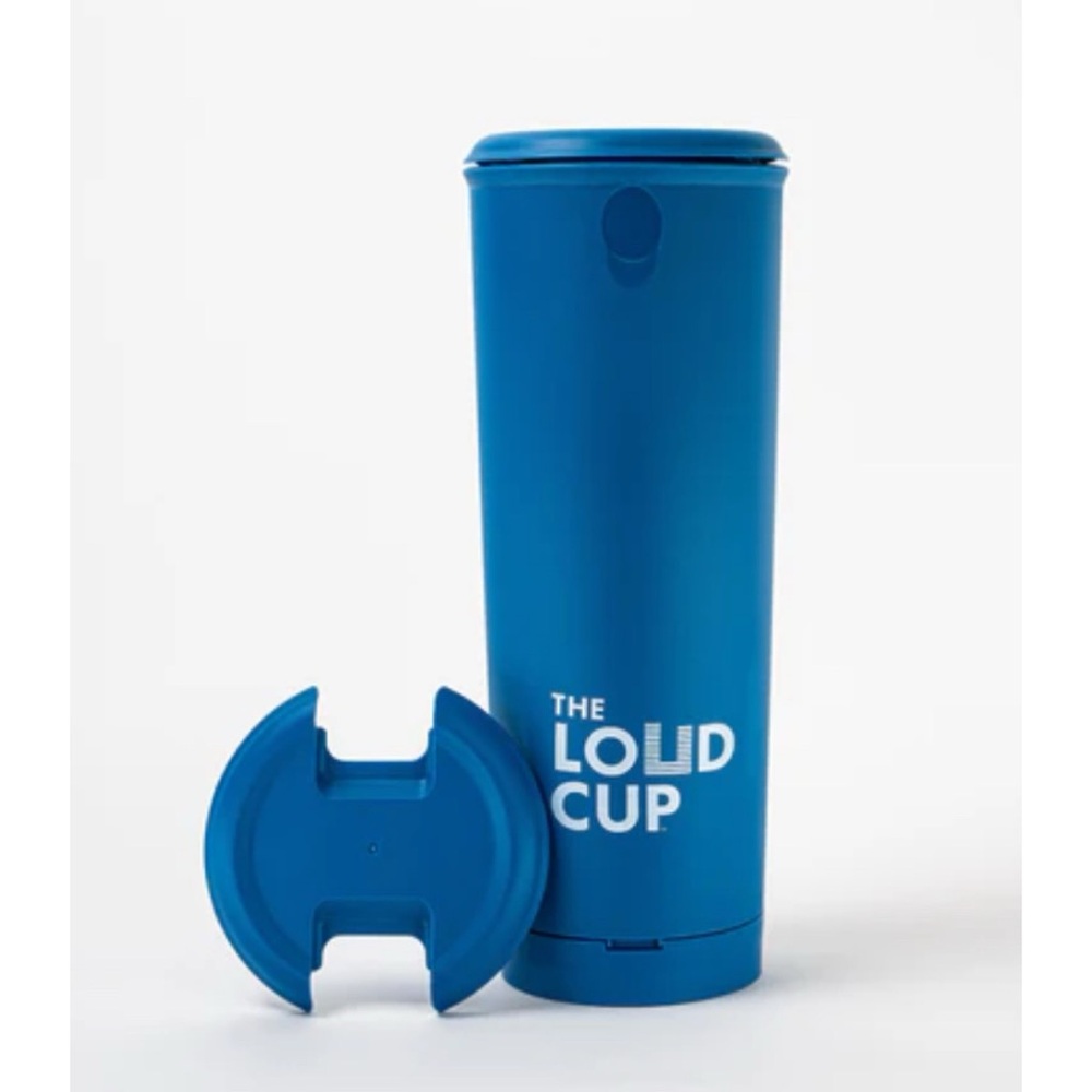 Brand New The LoudCup 23 oz Blue Reusable Tumbler + Stadium Horn – Game Day Gear